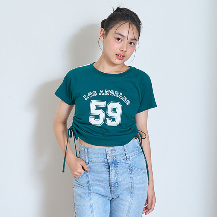 [LTXC] Cool Sensation Drawstring Number T-Shirt,Green, medium image number 0
