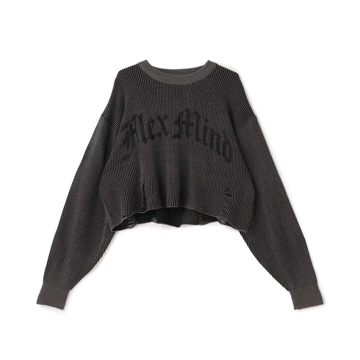 [LTXC] Logo Vintage Cropped Knitwear,Purple, medium image number 8