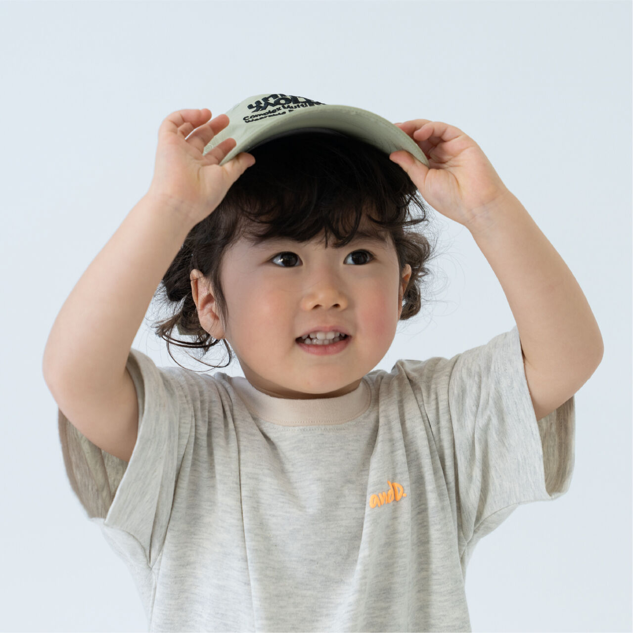[D Select] Embroidered Logo Cap,Light khaki, large image number 1