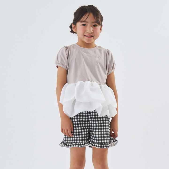 [100% Cotton] Cropped Organdy Docking Top for Girls [Kids] [Children's Clothing],, medium