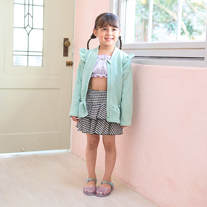 [SWIM] [UV Processing] Hem Frill Zip Rash Guard,Mint, medium image number 10