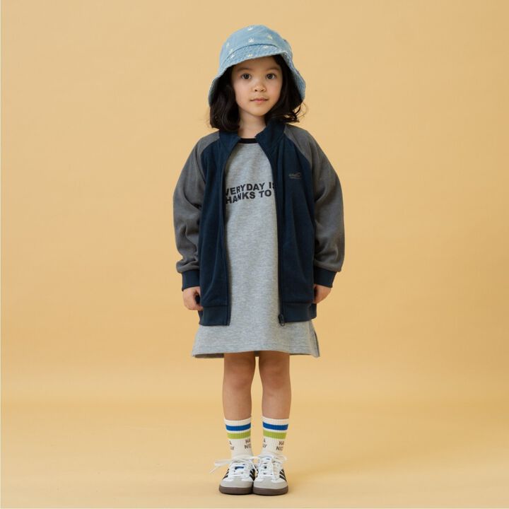 Pique Ringer One-Piece Dress,Top gray, medium image number 8