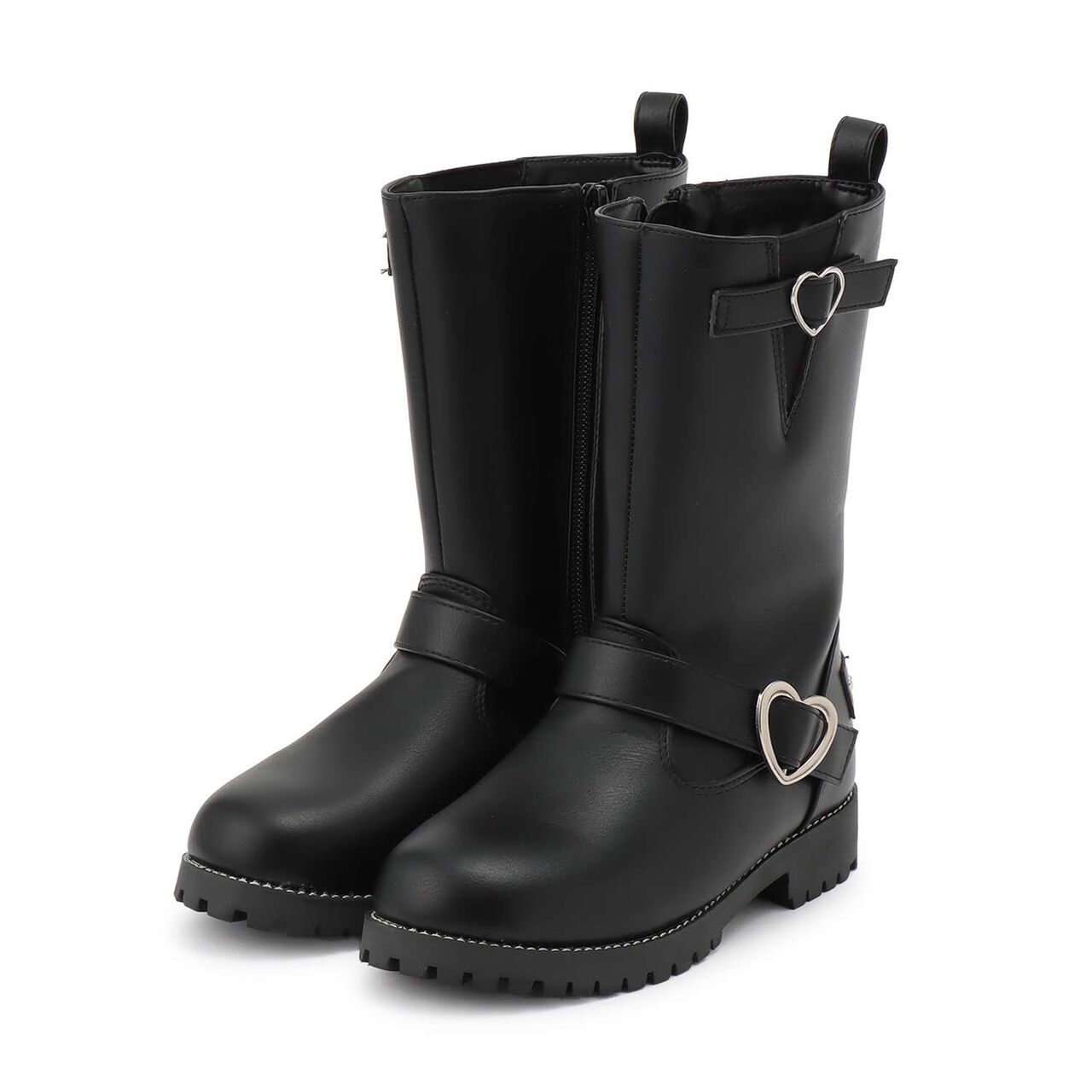 Heart Buckle Engineer Boots,Dark brown, large image number 8