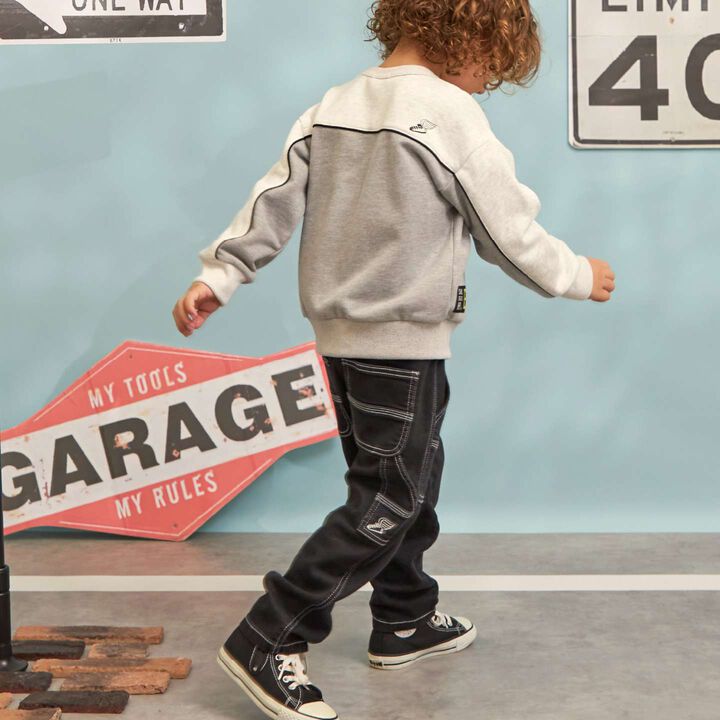 Stretch Denim Painter Pants,Navy, medium image number 15