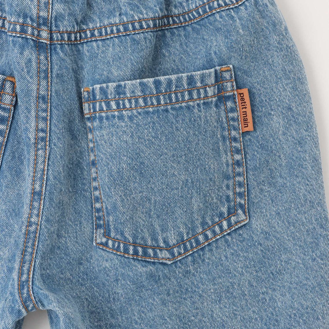 [Cool Touch] Bleached Denim Half Pants,Light gray, large image number 7