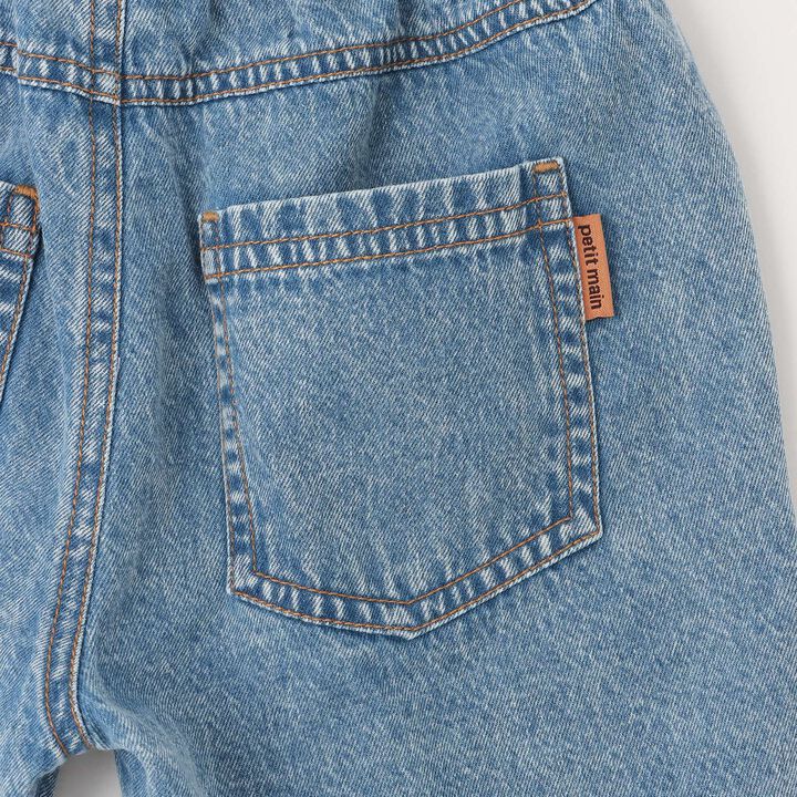 [Cool Touch] Bleached Denim Half Pants,Light gray, medium image number 7