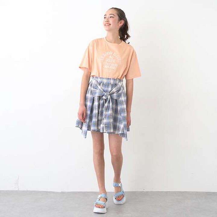 Shirt-Wrapped Checkered Culottes,Brown, medium image number 17