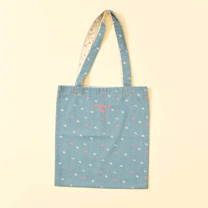 Denim All-Over Print Bag,, medium
