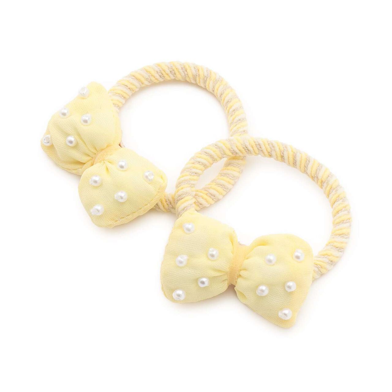 Puffy Ribbon Hair Ties (Set of 2),Sax blue, large image number 3