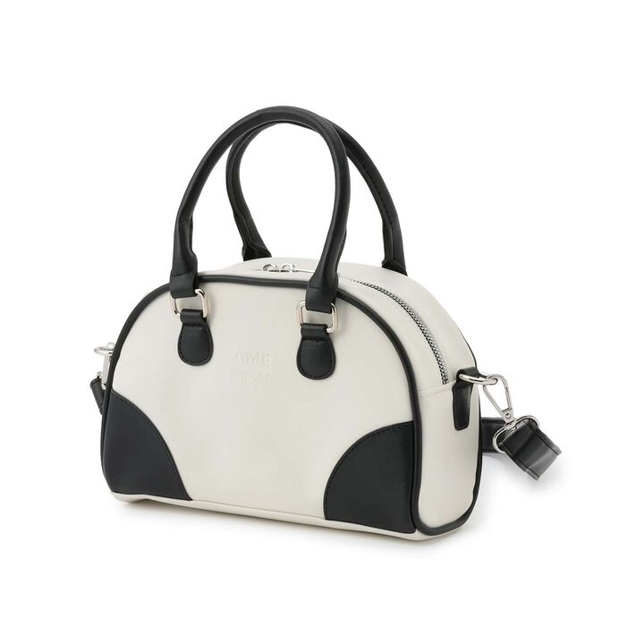 [LTXC] Embossed Mini Handle Boston Bag,Ivory, medium image number 0