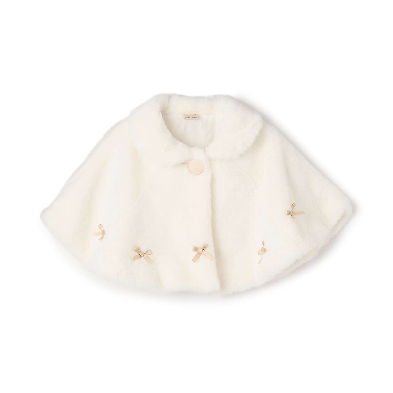 2 WAY Collar Ribbon Fur Cape,Light pink, large image number 1