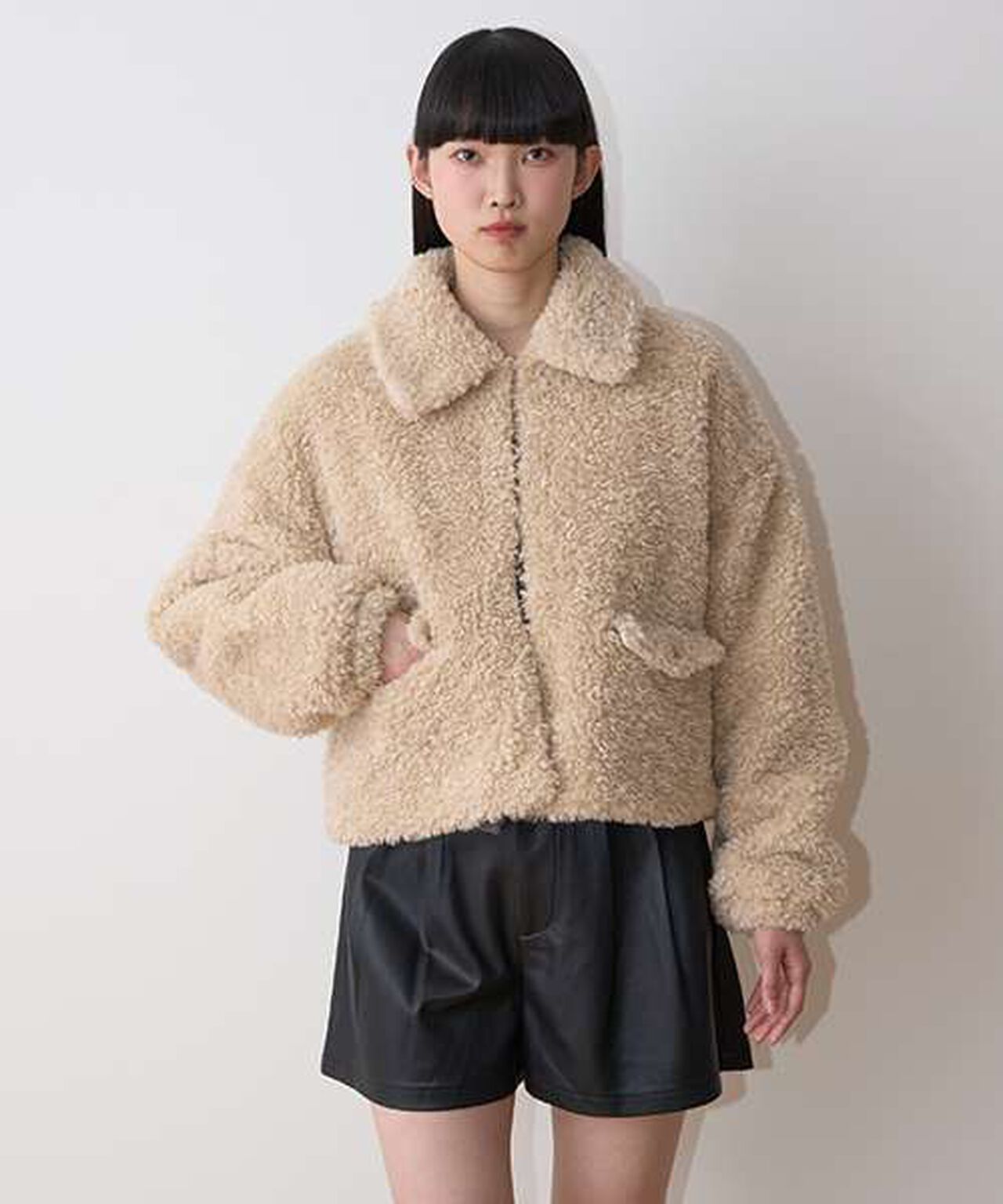 Poodle Faux Fur Coat,Brown, large image number 14