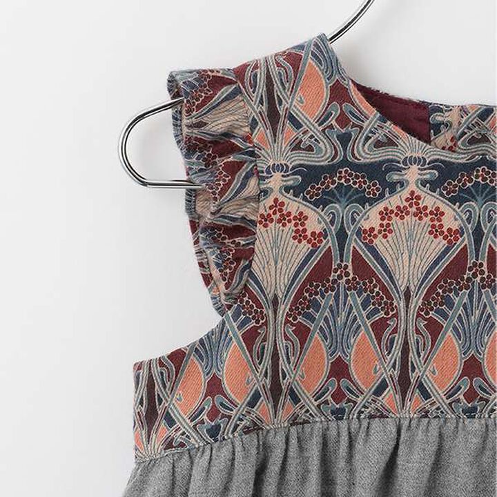 [Made in Japan] Liberty Fabric Yoke Tunic,Mocha tea, medium image number 3