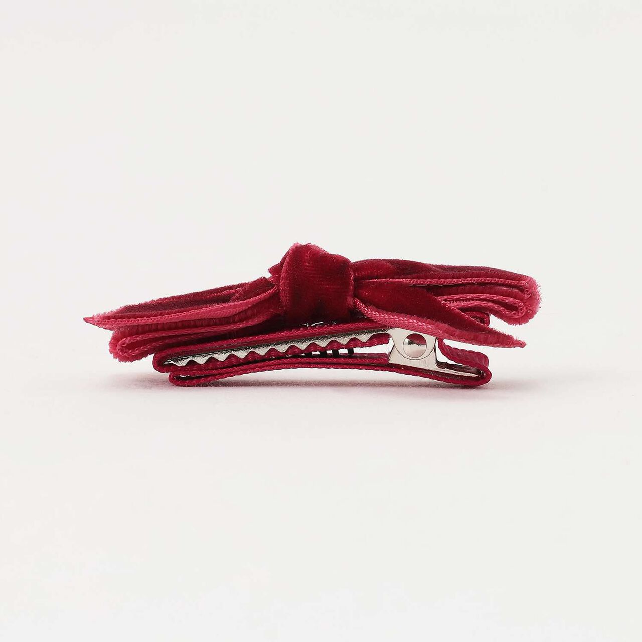 Velour Ribbon Hair Clip,Lavender, large image number 2