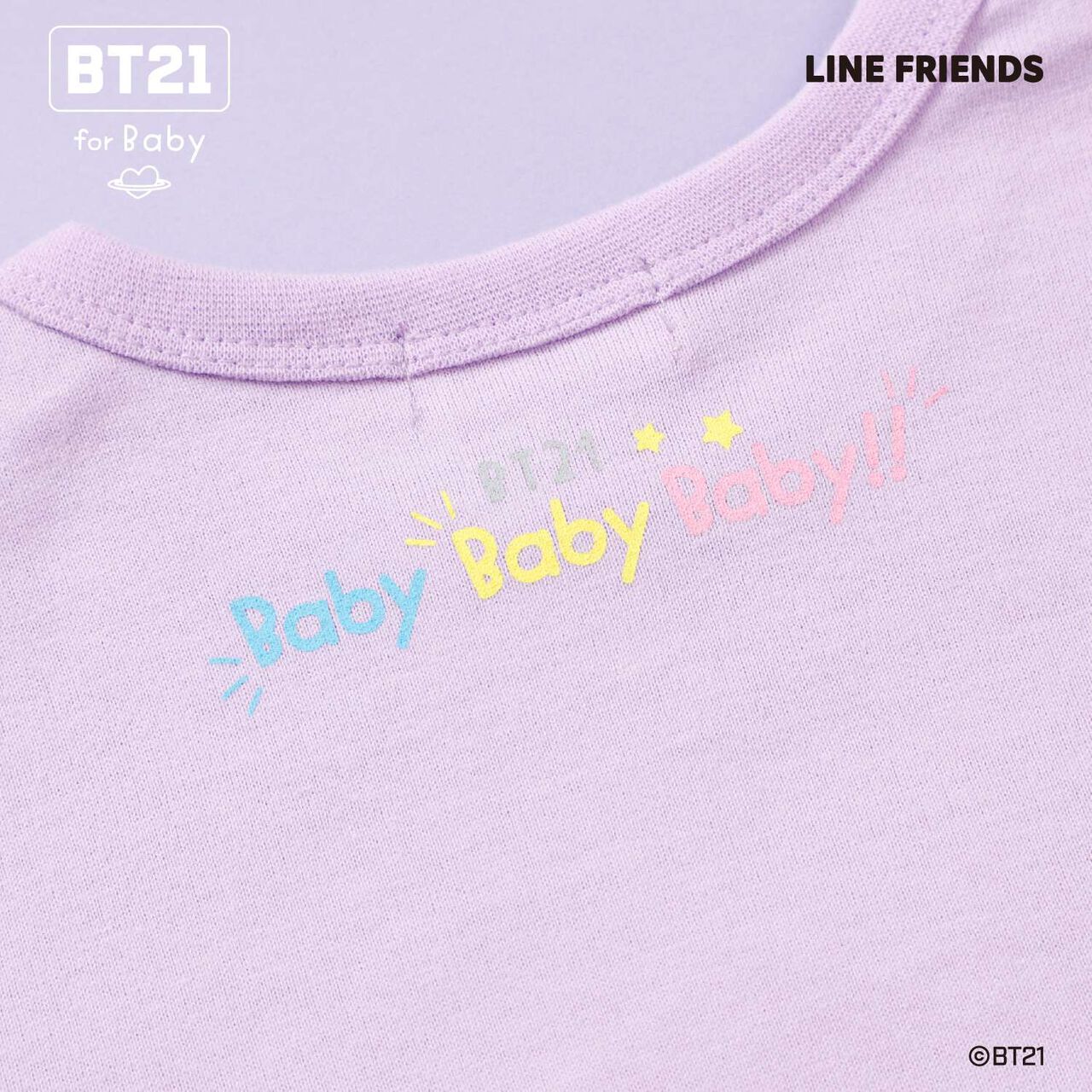 [BT21] Appliqu&eacute; Short Sleeve T-Shirt,Blue, large image number 3