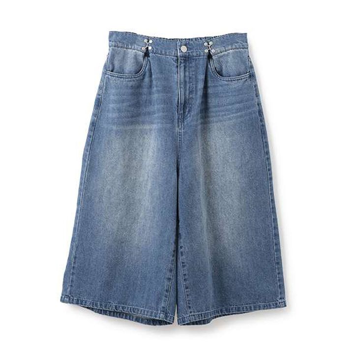 [AMI] Denim Half Pants with Hook,Black, medium image number 11