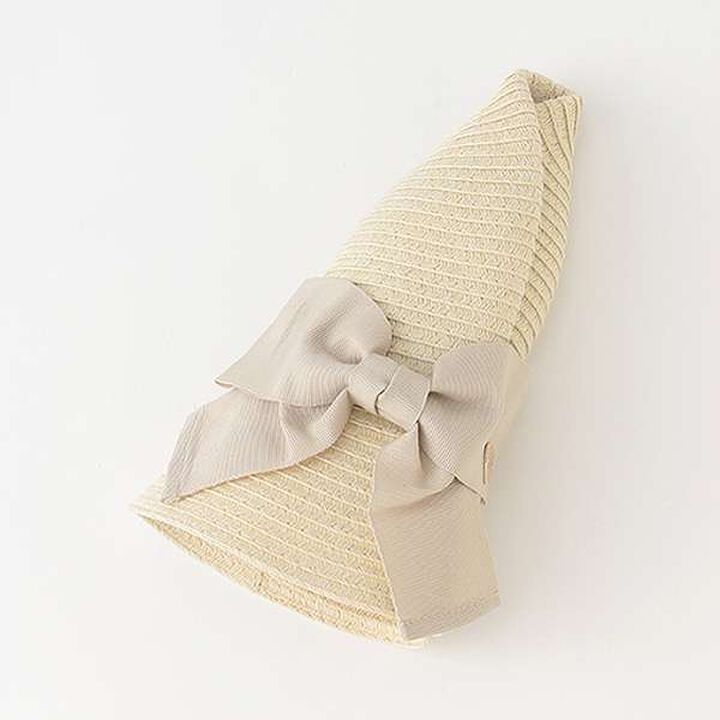 Foldable Ribbon Hat,Ivory, medium image number 6