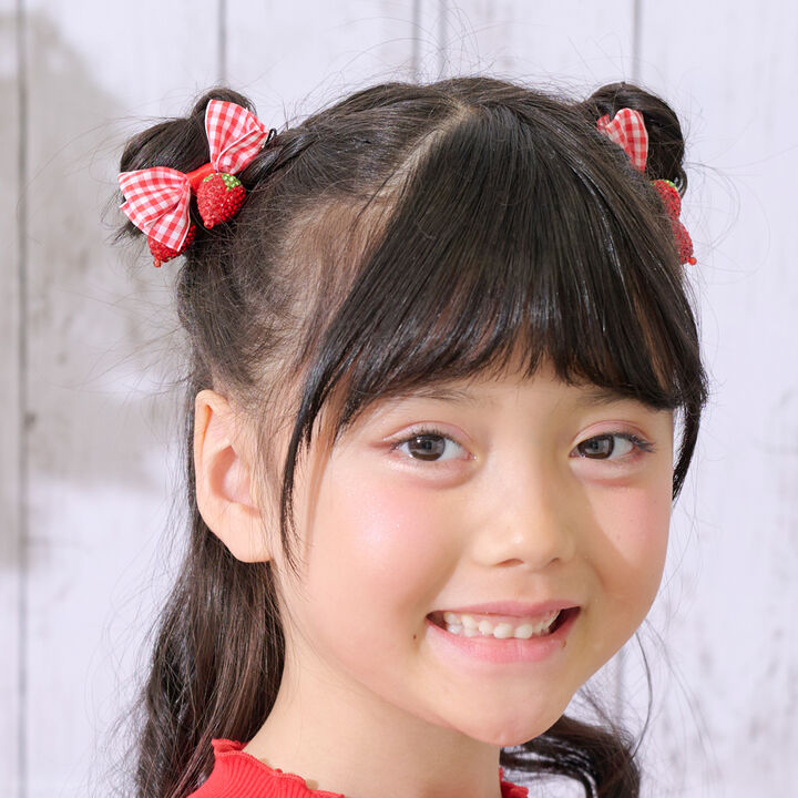 Strawberry Ribbon Hair Ponytail Holder,, medium