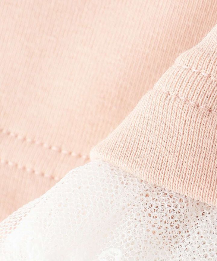 Hem Frill Rhinestone T-Shirt [Korean Fashion],Pink, medium image number 13