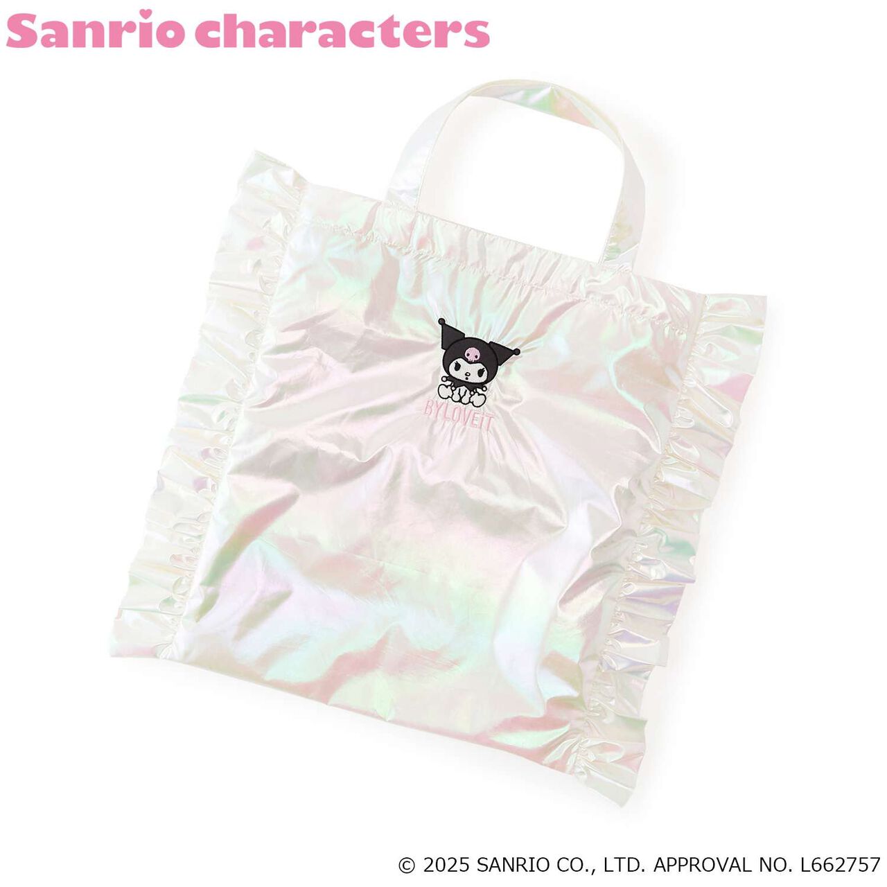 Kuromi Side Frill Bag,Pink, large image number 6