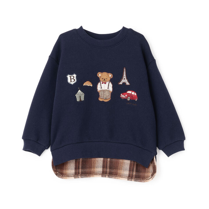 Bear Motif Sweatshirt,Navy, medium image number 12