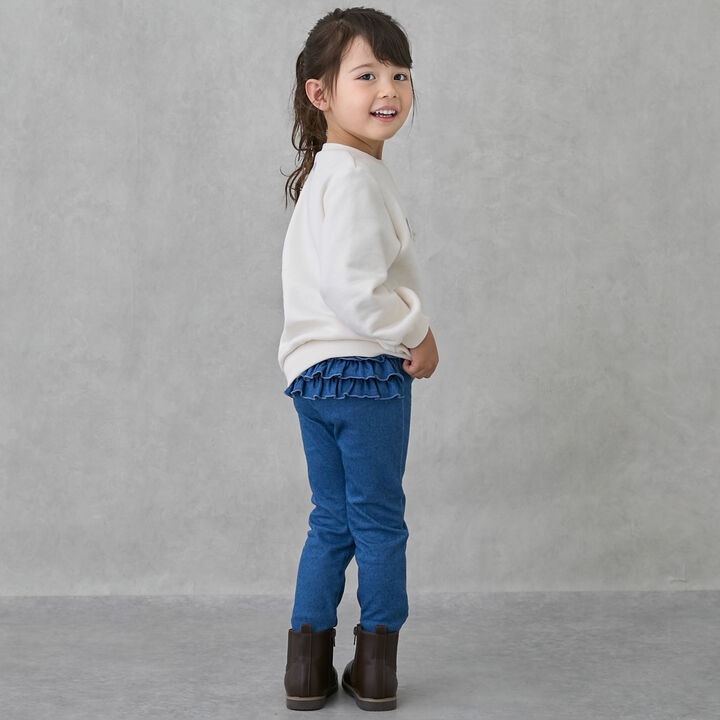 Wool Lined Back Frill Leggings,, medium