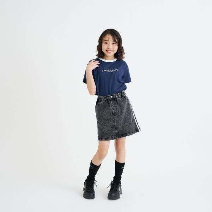 Line Stretch A-Line Skirt,Sax blue, medium image number 14