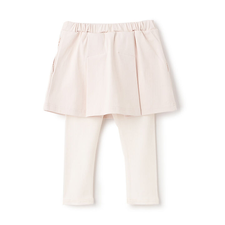 [Link] Flower Embroidery Skirt with Leggings,Light pink, medium image number 1