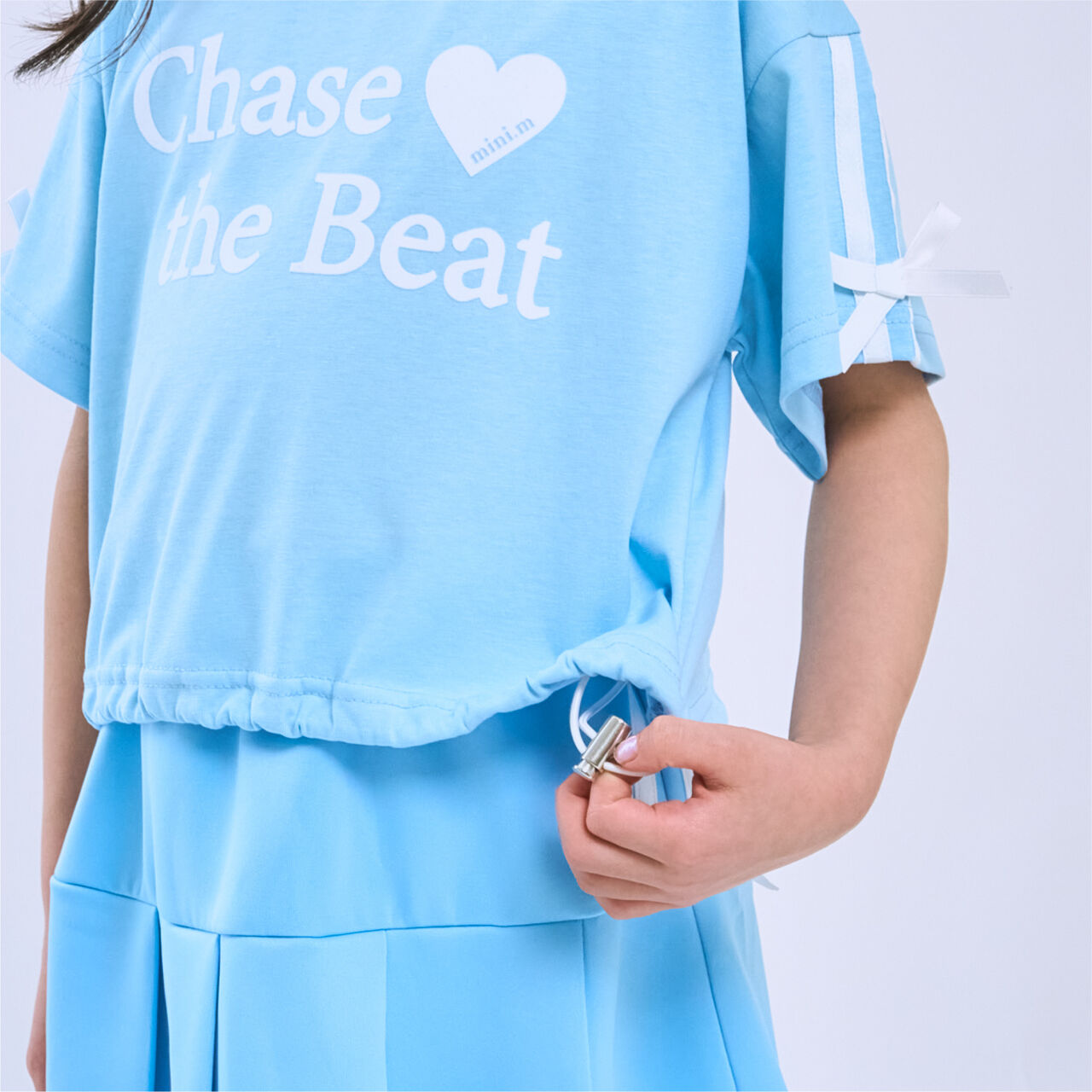 [Cool Touch] Short-Sleeve T-Shirt with Sleeve Ribbon,Red, large image number 5