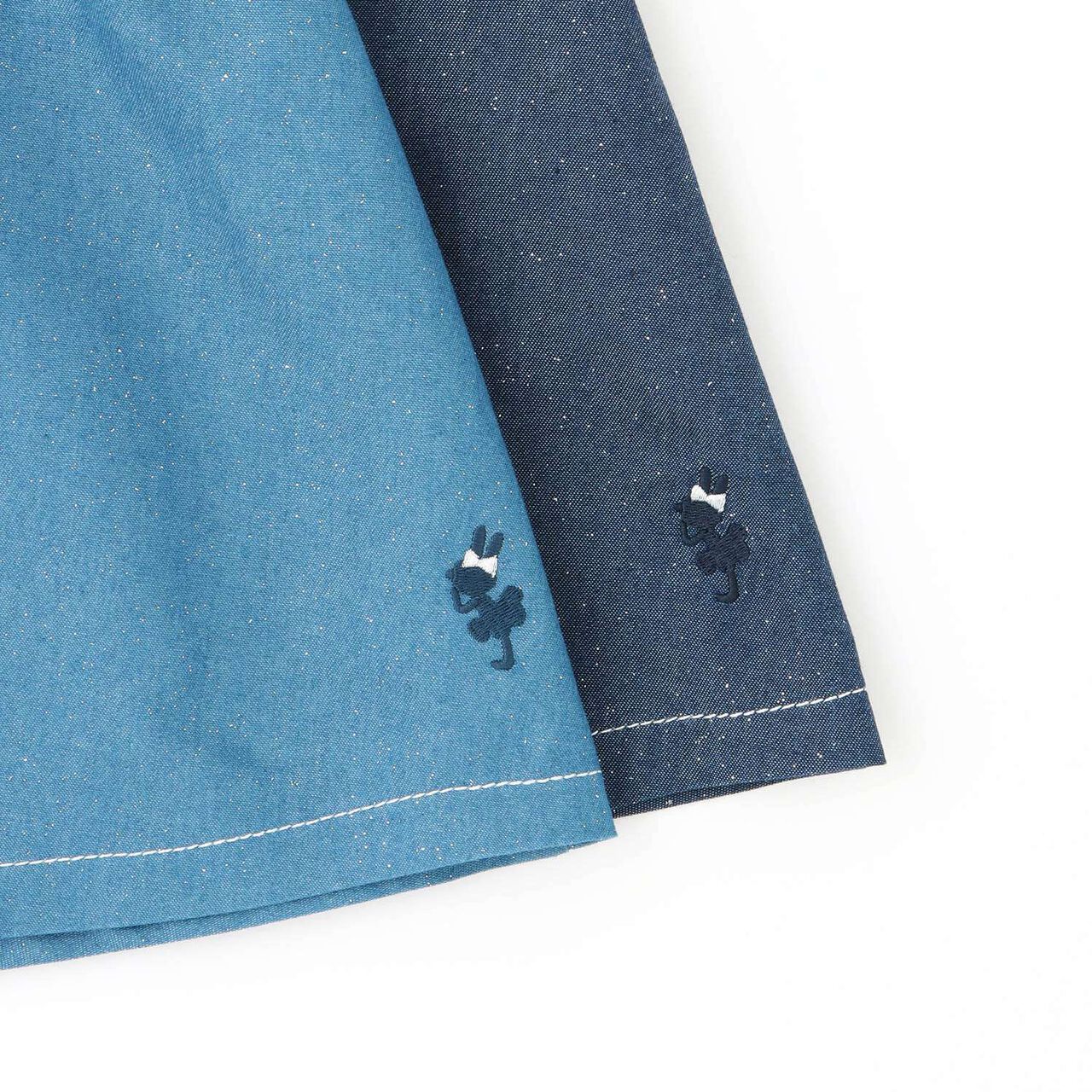 Lame Denim Shirt Dress,Blue, large image number 6