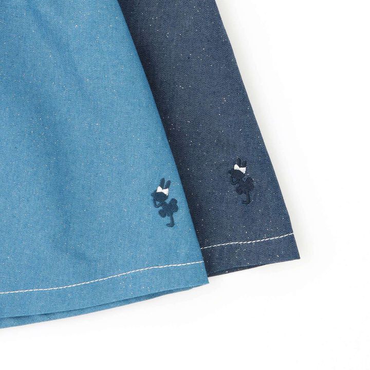 Lame Denim Shirt Dress,Blue, medium image number 6