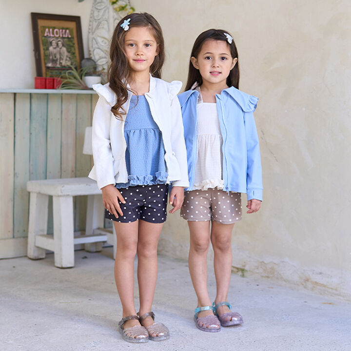 [SWIM] [UV Processing] Sailor Frilled Collar Rash Guard,Sax blue, medium image number 10