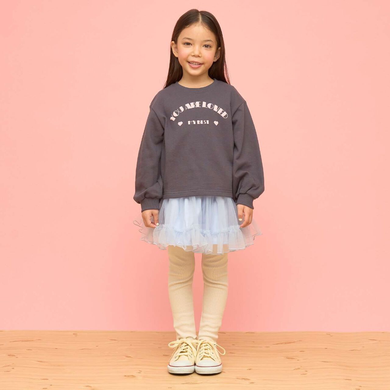 Frilly Tulle Skirt Shorts,Blue gray, large image number 21