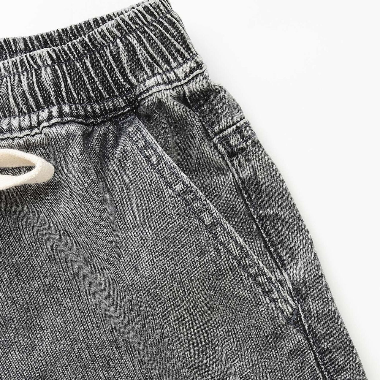 Half Denim Cargo Pants,Blue, large image number 8