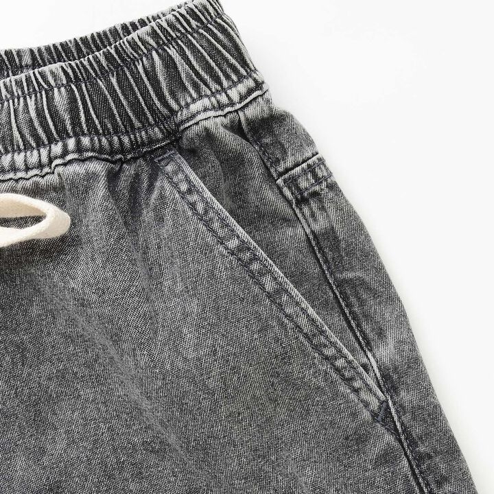 Half Denim Cargo Pants,Blue, medium image number 8