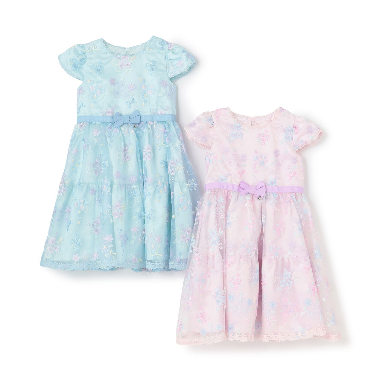 Flower Bouquet Lace Embroidery One-Piece Dress,Light pink, large image number 10