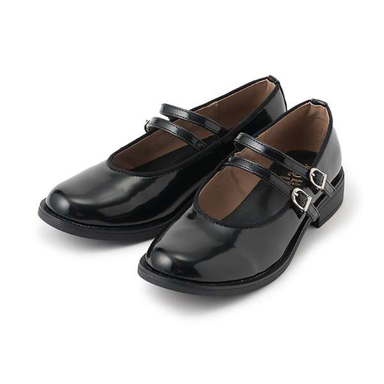 Double Strap Shoes,Black, large image number 0