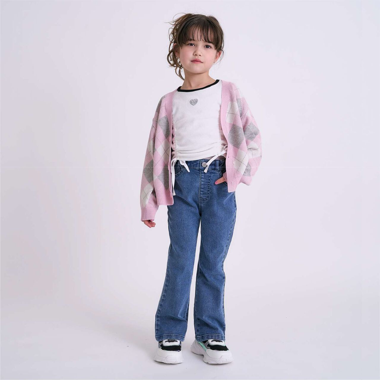 [Arael] Argyle Cardigan,Emerald green, large image number 2