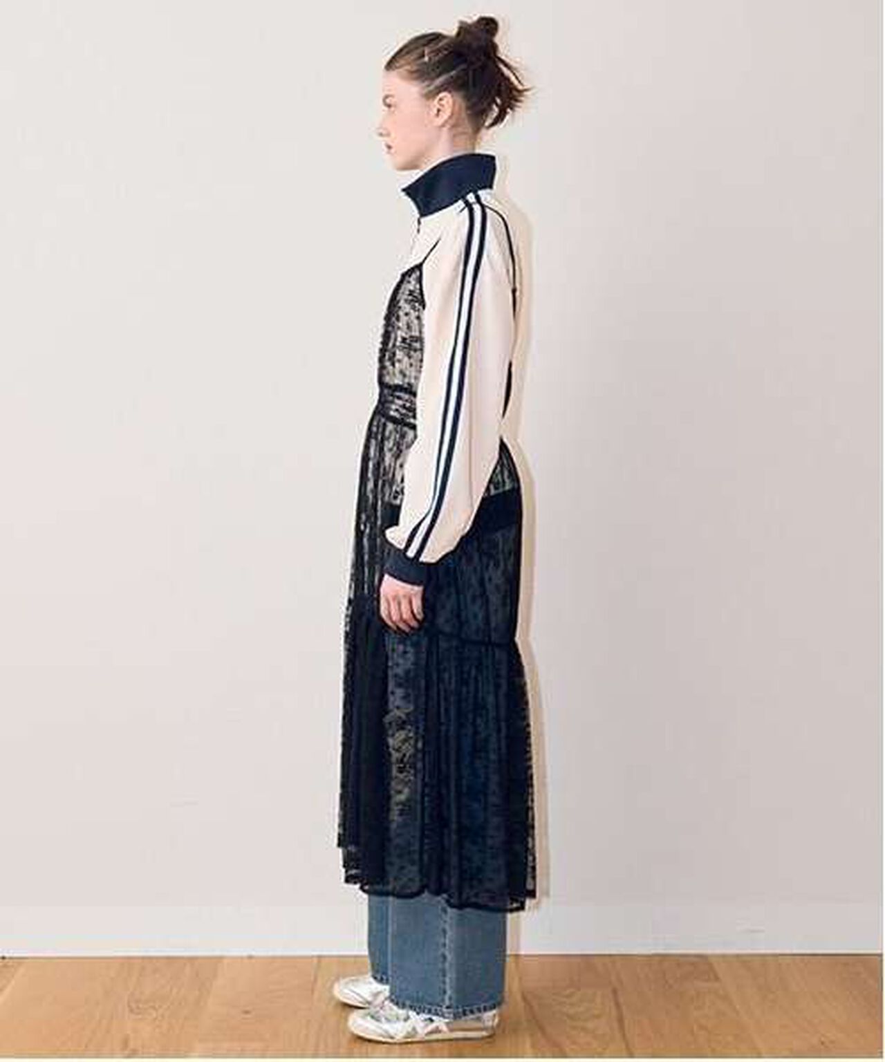 Sheer One-Piece Dress,Off white, large image number 1