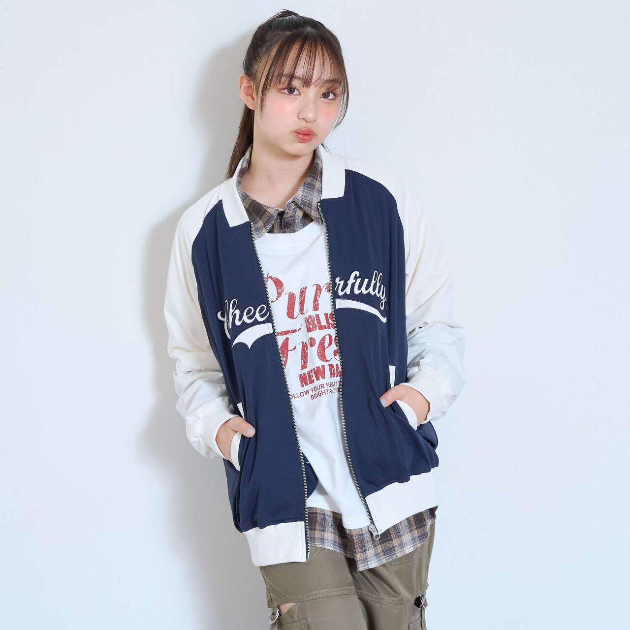 [High-Spec Outerwear] Varsity Jacket,Black, large image number 2