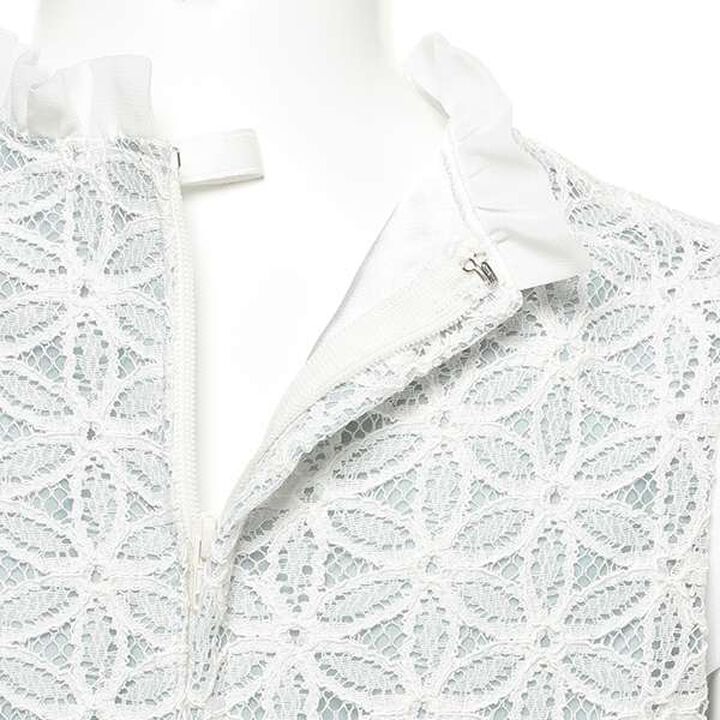 [Kids] Lace Pleated Dress,Sax blue, medium image number 9