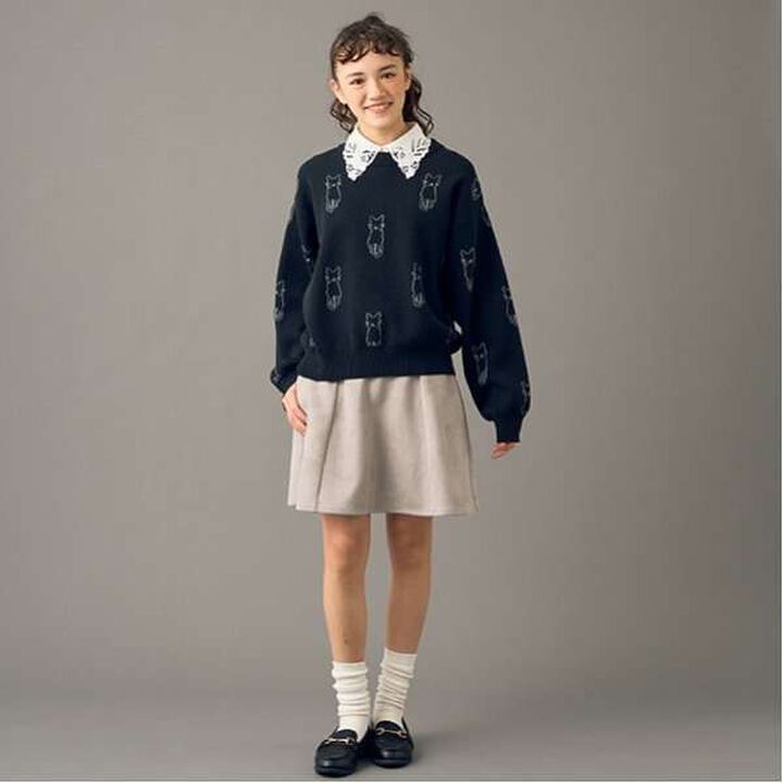 [AMI] Ponte Suede Skirt with Shorts,Mocha tea, medium image number 6