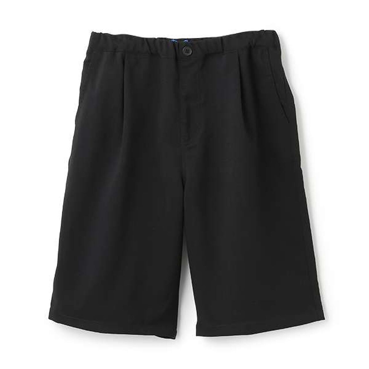 Panama-Style Tuck Half Pants,Deep blue, large image number 10