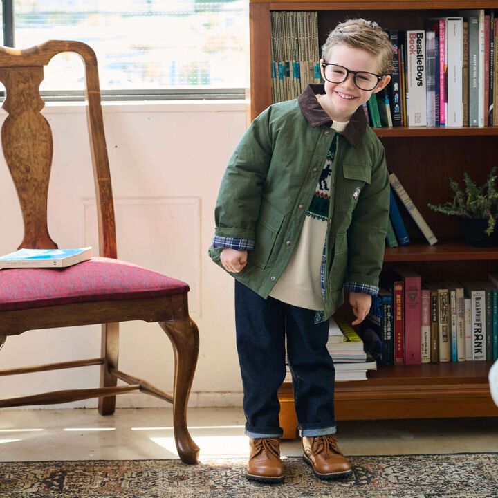 Wolf Embroidery Hunting Jacket,Khaki, medium image number 14