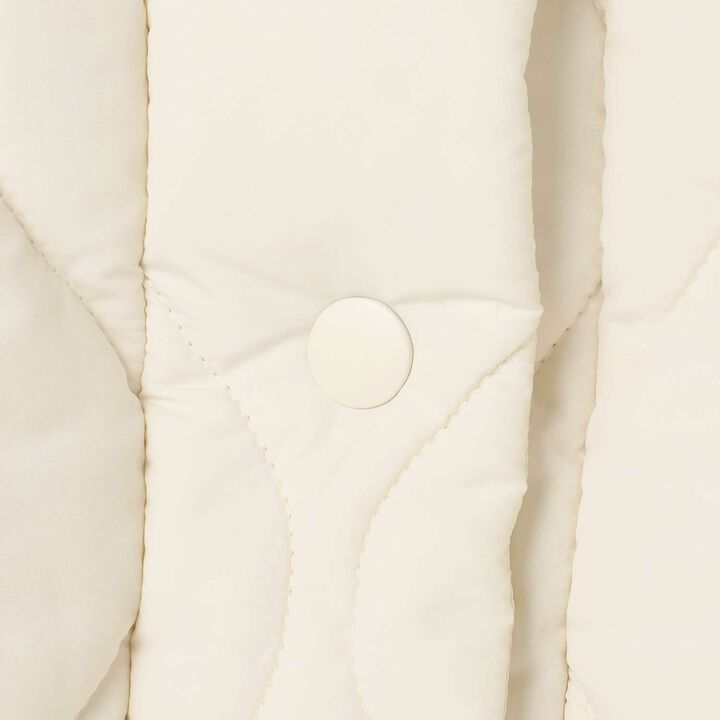 Big Puff Quilted Bomber Jacket,Ivory, medium image number 6