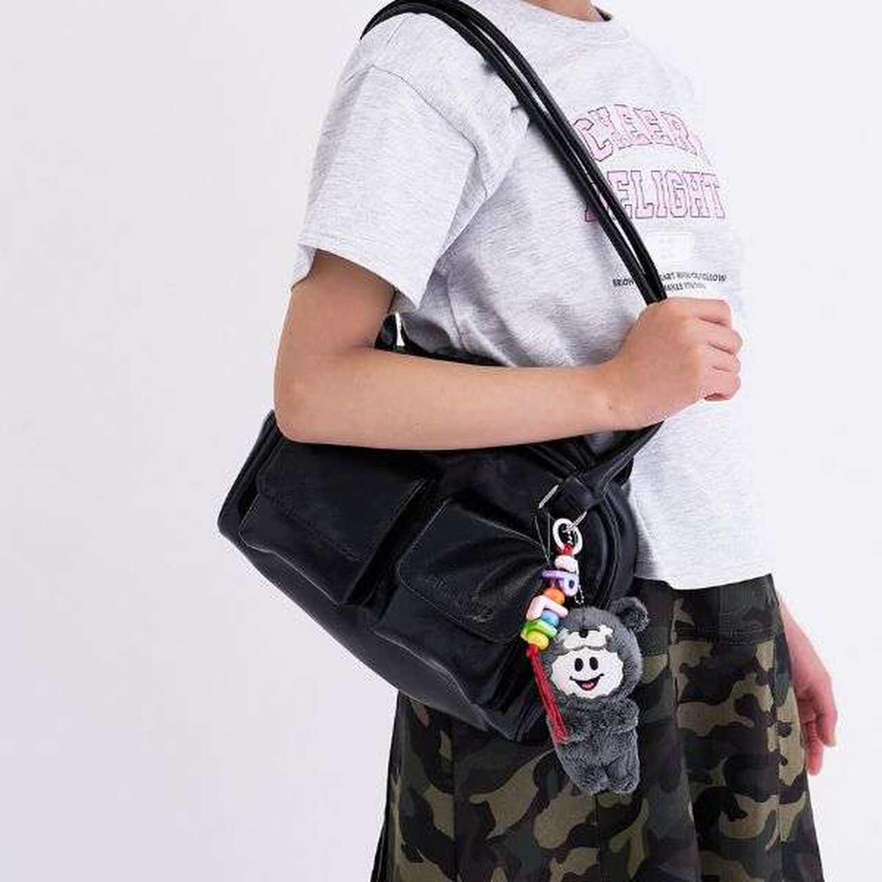 Long Handle Bag,Black, large image number 0