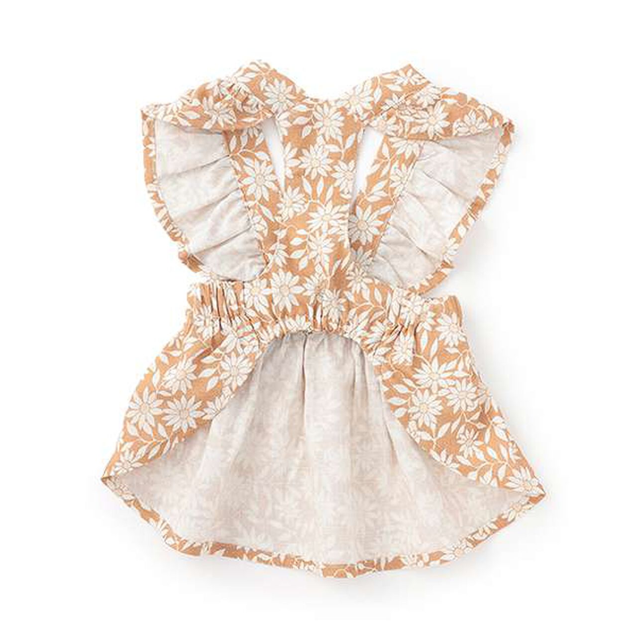 [Link][DOG] Shoulder Frill Dress,Light beige, large image number 7