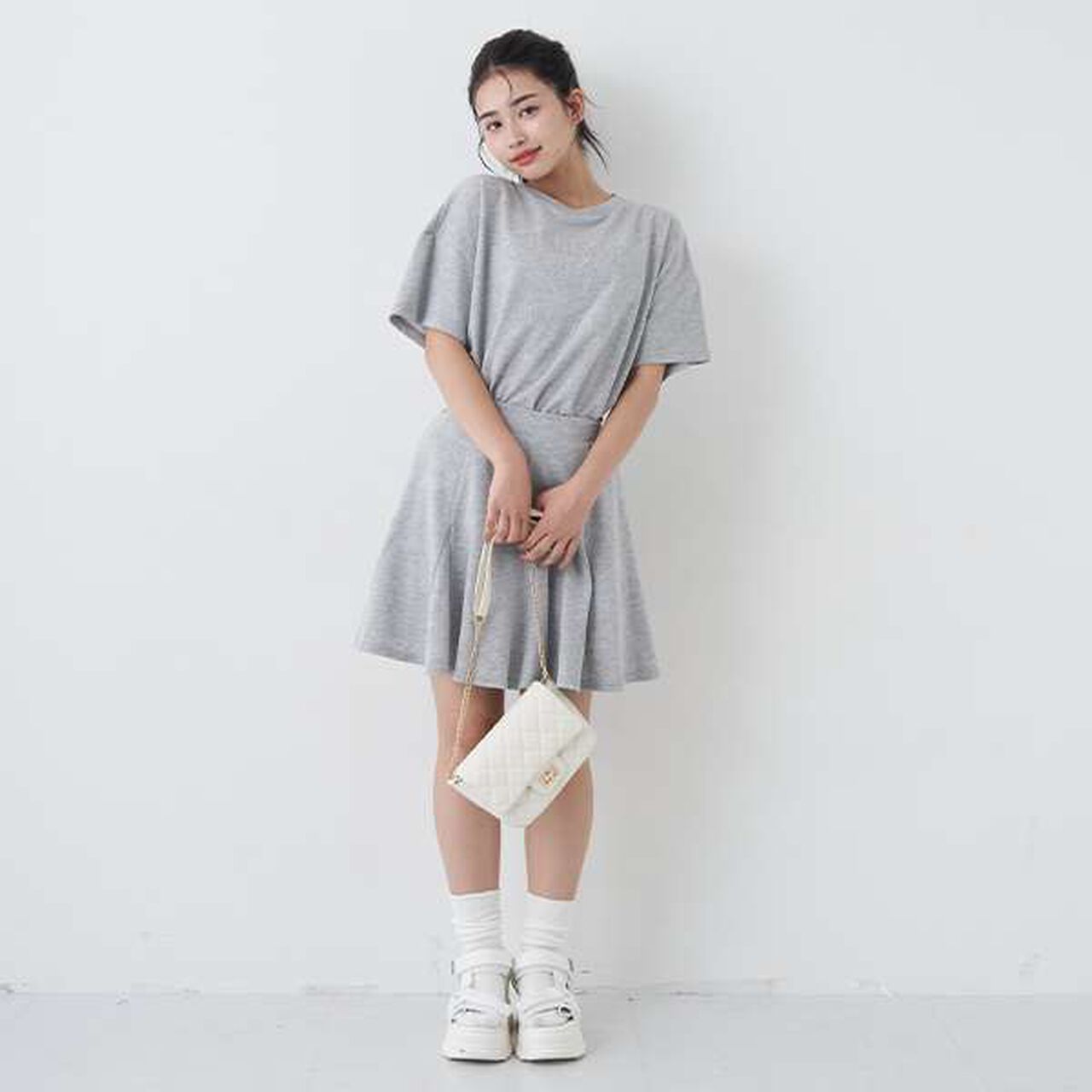 Flared Skirt Set,Black, large image number 19