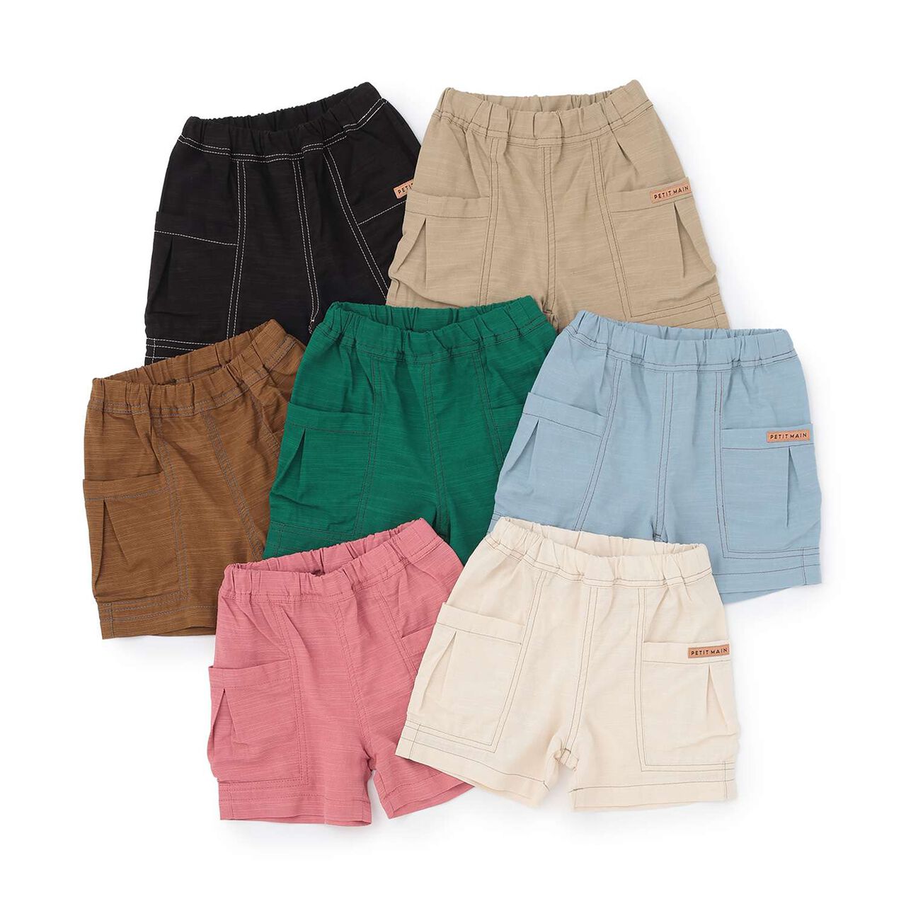 Cotton Rayon Woven Shorts,Sax blue, large image number 15