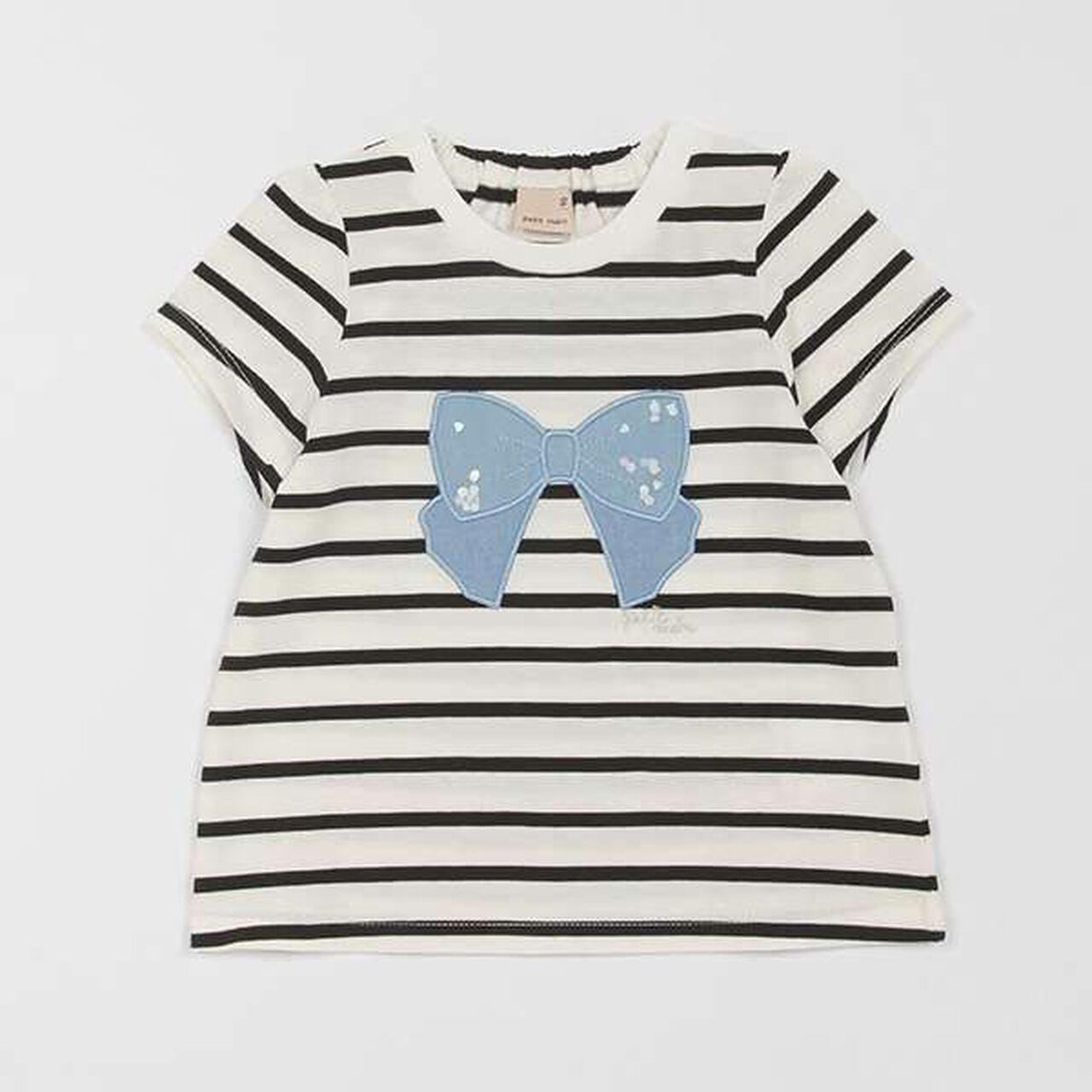 Anti-Stain Sparkling Motif T-Shirt (Kids),Light blue, large image number 8